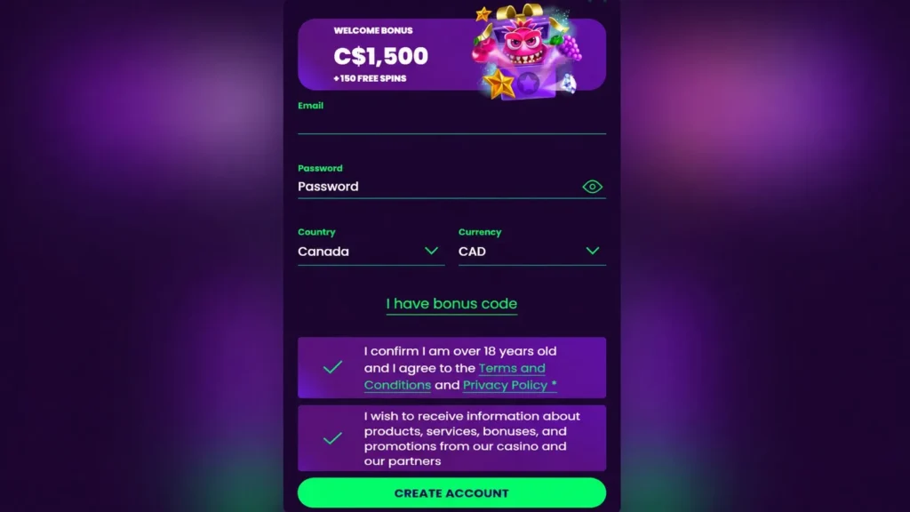 Rocket Casino login.